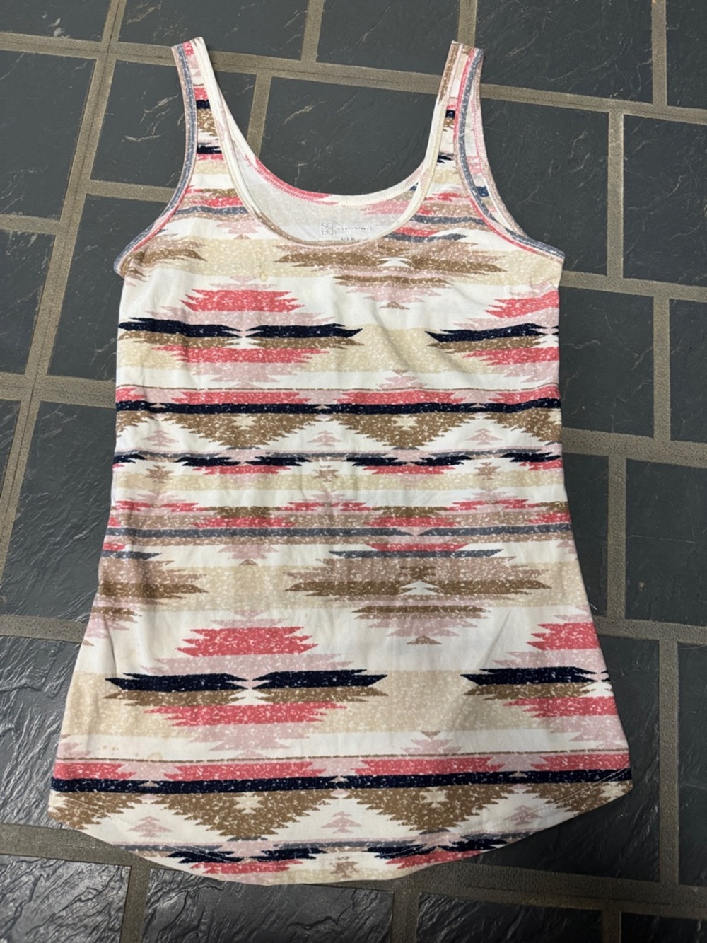 No Boundaries Tie-Dye Scoop Neck Tank - Pink, Brown, Cream